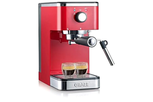 Graef  Young ES403 - Kaffemaskine med capuccinatore - 15 bar - rød