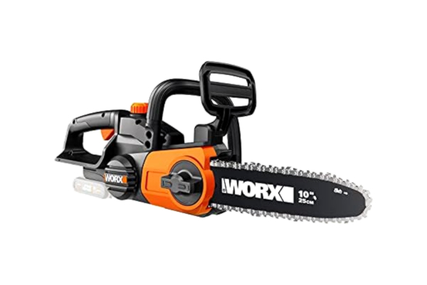 Worx WORX WG322E.9 sladdlös motorsåg 20 V – praktisk träsåg för användning i trädgården och byggarbeten, med 25 cm skärlängd och automatisk kedjespänning