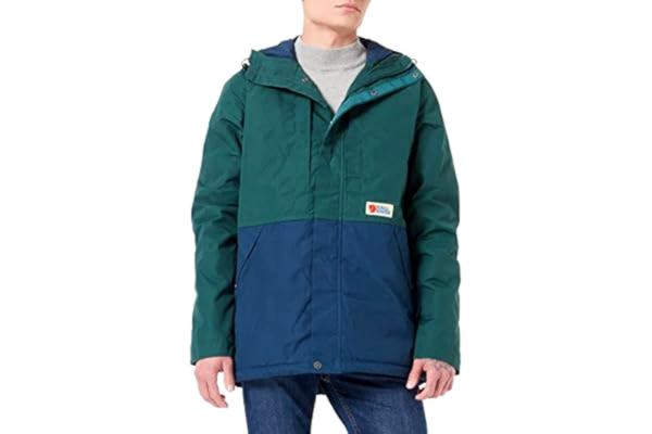 Fjällräven FJÄLLRÄVEN Męska M F84128-555 Vardag Lite wyściełana kurtka, ciemny granatowy, L, Zieleń arktyczna/Storm, L