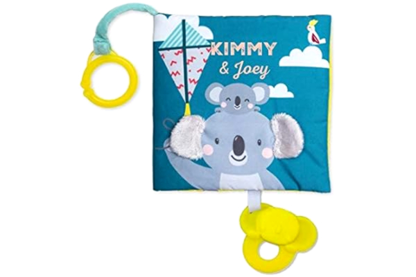 Taf Toys  Where Is Joey? Klämma fast barnvagnsbok. Sensorisk mjuk babybok. Reseleksak aktivitetsbok med skrynkliga texturer och bitring. Klämmor på bilstol och barnvagn. Lämplig för babypojkar och