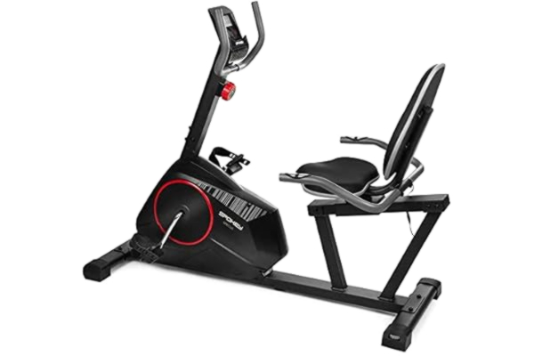 Spokey Magnetische Recumbent Specus hometrainer, 8 kg, comfortabele pasvorm