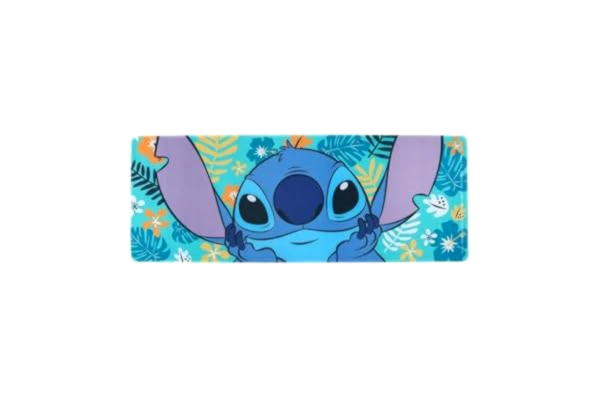 Paladone  Stitch skrivbordsmatta - officiellt licensierad Disney, halkfri musmatta i gummi, livfull lila och söm tropisk design, perfekt för spel, arbete eller surfning, tillbehör till hemmakontor