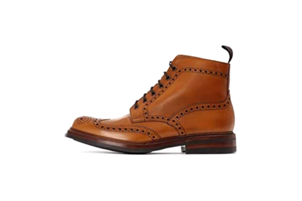 Loake  Bedale Tan Leather Mens Derby Lace Up Brogue Boot 12 Tan