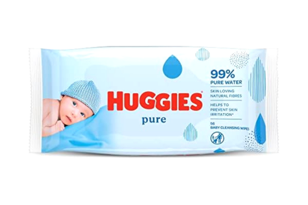 Huggies  Pure Babyvåtservetter, Paket med 56