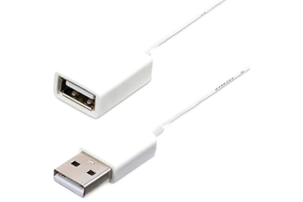 StarTech .com 1 m USB 2.0 förlängningskabel A till A – hane/hona – vit – USB A (St) till USB A (Bu) förlängning