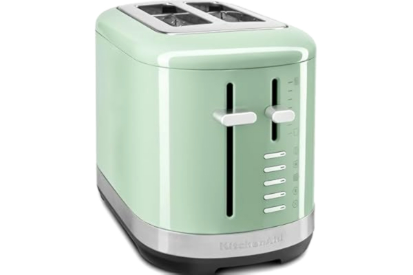 KitchenAid  Bröd rutnät för 2 skivor - vintage design - 2 breda fack för flera typer av bröd - 4 olika funktioner, 7 nivåer av brunning (makronpistasch)