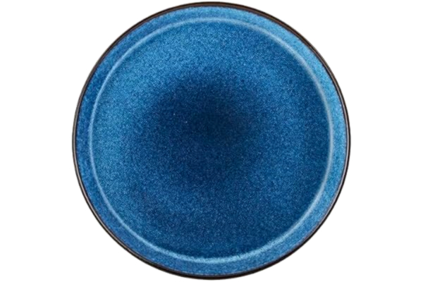 Bitz BITZ tallrik, middagstallrik, middagstallrik i stengods, 27 cm i diameter, svart/mörkblå