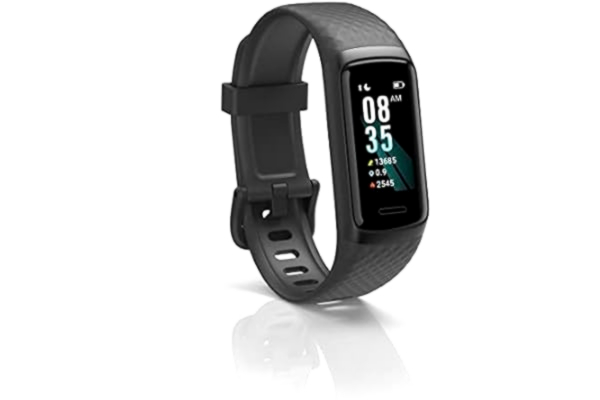 Hama  Fitness Tracker 3910, IP68-vattentät (sportklocka med 1,05 tums full touch-LCD-skärm, fitnessklocka med stegräknare, pulsmätare, sömnanalys, kaloriräknare, 6 dagars batteri), svart