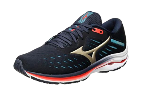 Mizuno  Męskie buty do biegania Wave Rider 24, Indiaink Platinumg Sblue, 46 EU