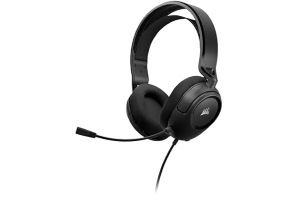 Corsair CORSAIR HS35 v2 Flera Plattformar Kabelanslutet Gamingheadset – Flexibel Rundupptagande Mikrofon – Universell 3,5 mm-Anslutning – PC, Mac, PS5, PS4, Xbox, Switch, Mobil – Kolfärgat