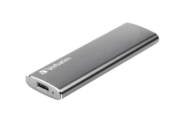 Verbatim  Vx500 SSD - 240 GB - Rymdgrå - 29 g - Extern SSD - USB 3.0 SSD - Lätt SSD Extern - för Windows & Mac OS X - Bärbar enhet - USB-C - Höghastighetsflash-enhet