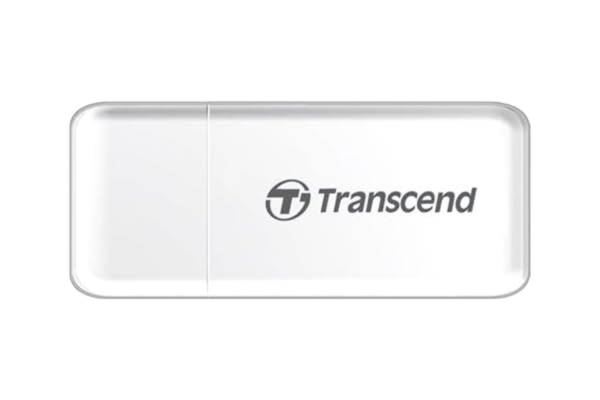Transcend  USB 3.1 Type-A 2-in-1 Card Reader for SDHC, SDXC, SD, microSDHC, microSDXC, microSD & UHS-I Card (TS-RDF5W) White