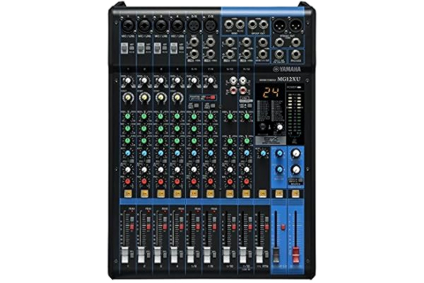 Yamaha  MG12XU Mixer - Kompakt ljudmixer med tolv ingångskanaler och D-PRE mikrofonförstärkare, i svart