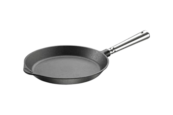 Skeppshult 24 cm stekpanna Rostfritt stålhandtag Kan användas på alla typer av spisar, ugn, grill och öppen eld