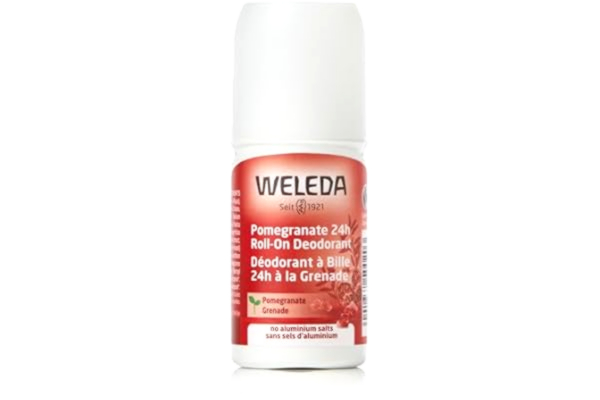 Weleda WELEDA granatäpple 24h Deo Roll-on, naturlig naturlig kosmetika deodorant med en meningsfull doftresupplevelse, effektivt skydd mot kroppslukt, 24 timmar tillförlitlig utan aluminium (1 x 50 ml)