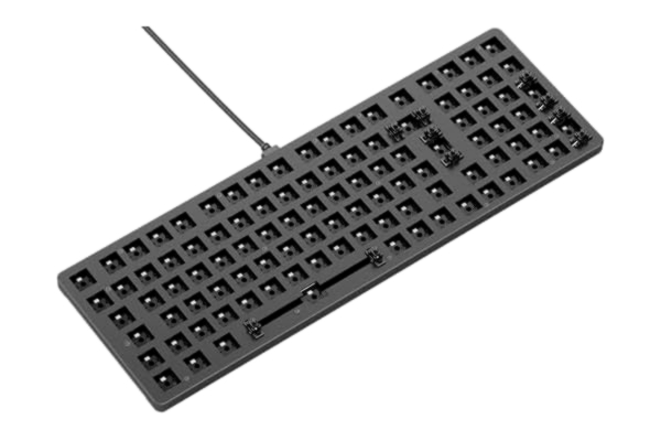 Glorious  Gaming GMMK 2 Full Size (96%) Barebones (endast chassi) – Chassi till mekaniskt gamingtangentbord, egen full storlek (96%), aluminium, anpassningsbart, RGB, Internationell/ISO - Svart
