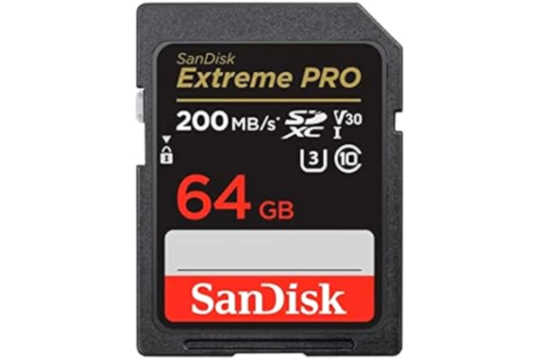 SanDisk  64 GB Extreme PRO SDXC-kort + RescuePRO Deluxe, upp till 200 MB/s, UHS-I, klass 10, U3, V30