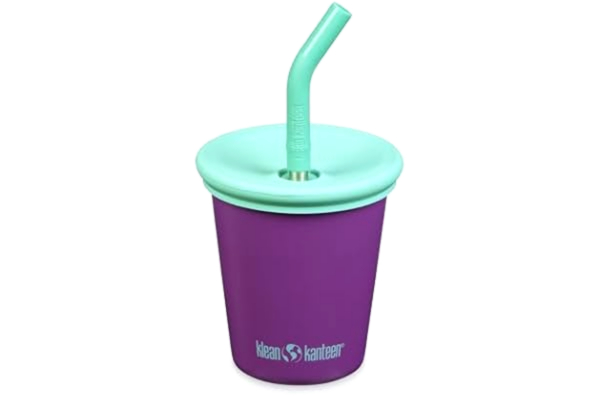 Klean Kanteen Lean Kanteen Kid Cup mugg i rostfritt stål med sugrörslock 284 ml glittrande druva