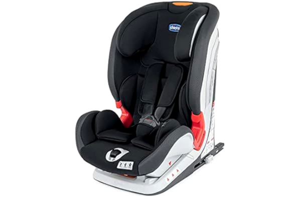 Chicco  YOUniverse Fix Siège Auto Isofix pour Bébé Inclinable 9-36 kg, Groupe 1 / 2 / 3 pour Enfants de 1 à 12 ans, Facile à Installer, avec Protections Latérales et Appui-Tête Réglable - Noir