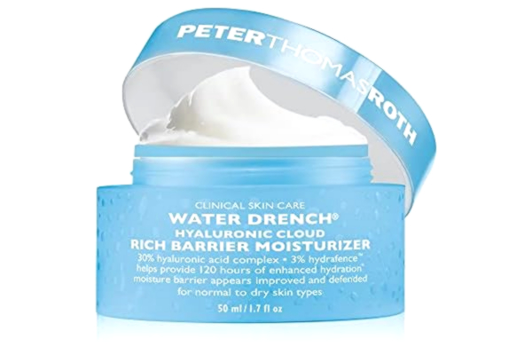 Peter Thomas Roth  Water Drench Rich Barrier Moisturizer 50ml – Ansiktskräm med 30% Hyaluronsyra, Barriärskydd, Torr hud, Återfuktande, Rynkreducerande, Fragrance-Free