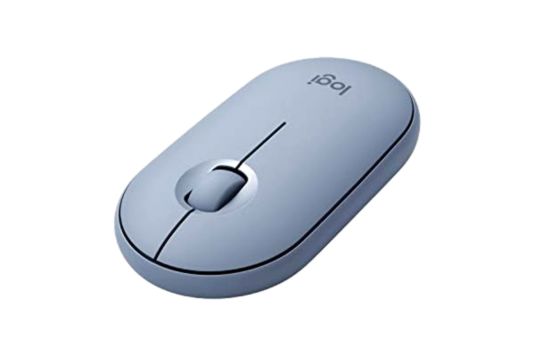 Logitech  Pebble Draadloze Muis, Bluetooth of 2.4 GHz USB mini dongle, stil, Compact Design met Geluidloze klik, PC/Mac/Laptop/Notebook - Blauw