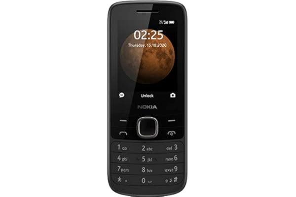 Nokia  225 (2020) 4G Dual SIM-mobiltelefon i premiumdesign (2,4 tum QVGA-skärm, 4G-teknik, Bluetooth 5.0, MP3-spelare, FM-radio, 128 MB minne (upp till 128 GB via microSD), VGA-kamera) Svart