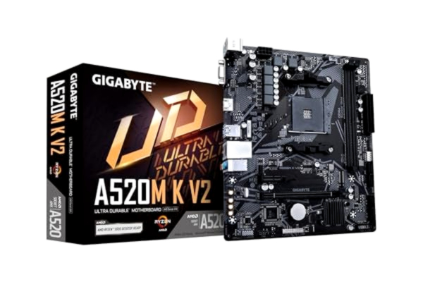 Gigabyte GIGABYTE A520M K V2 Emolevy - AMD A520 - AMD AM4 socket - DDR4 RAM - Micro-ATX