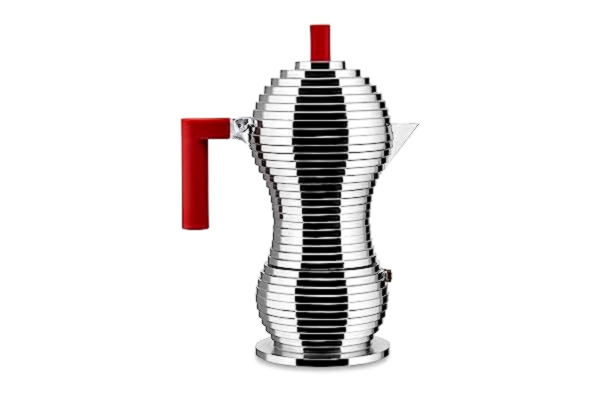 Alessi  | Pulcina MDL02/6 R - Design spishäll kaffebryggare, gjuten aluminium och PA, 6 koppar, röd