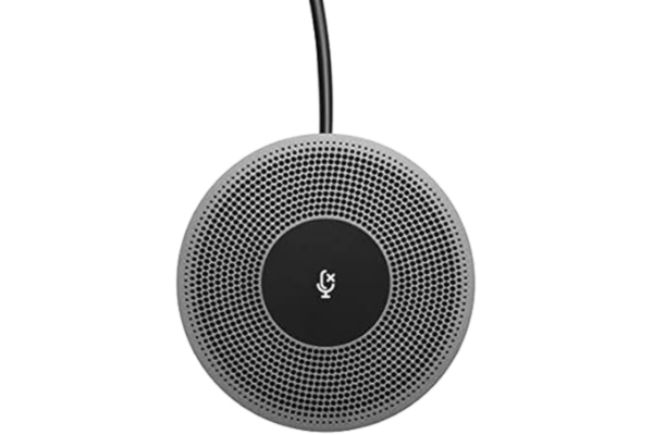 Logitech  MEETUP Extra mikrofon, bredbandsljud med brusreducering, Bluetooth, tystgående, LED-skärmar, kompatibel med MeetUp videokonferens-webbkameror, för större mötesrum – svart