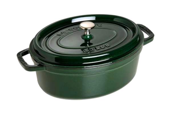 Staub STAUB emaljerad gjutjärnsgryta/Cocotte, diameter: 29 cm, 4,25 l, basilika/grön