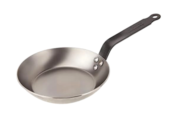 de Buyer De Buyer 5110.20 Carbone Plus Heavy Quality Steel Round Lyonnaise Frying Pan, 20 cm Diameter