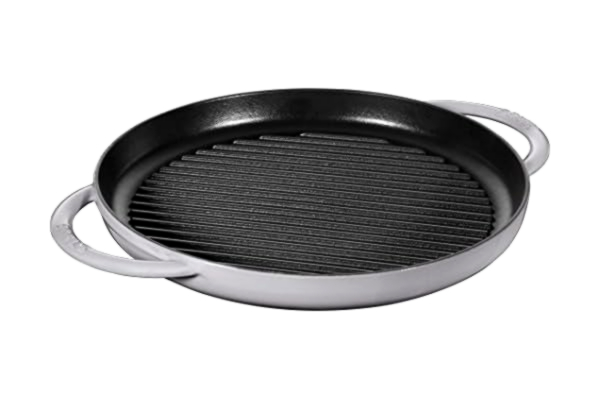 Staub  Grillpander Pure grill 30 cm, Rund, Grafitgrå, Støbejern