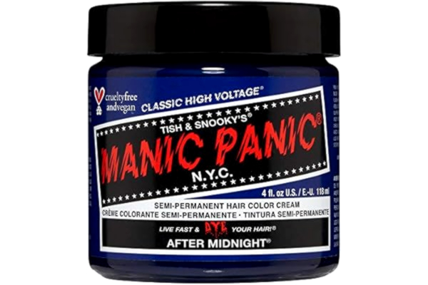 Manic Panic  After Midnight Classic Creme, Vegan, Cruelty Free, Blue Semi Permanent Hair Dye 118 ml