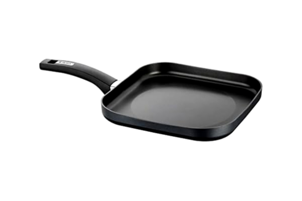 Monix  Resistent Plus - vierkante grill, plat, 28 cm, aluminium, met antiaanbaklaag Teflon Classic (Braisogona_M370029)