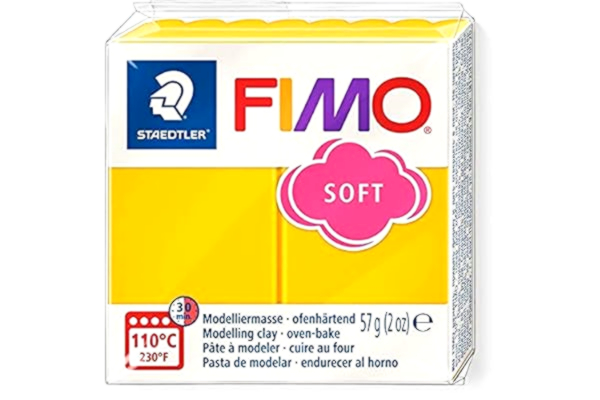 Staedtler  8020-16 ST 8020-16 - Fimo Soft Normalblock, Modelliermasse, 57 g, sonnengelb