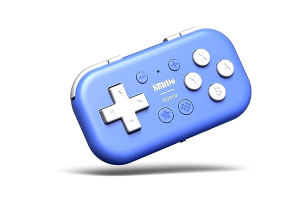 8Bitdo  Micro Bluetooth Gamepad Pocket-sized Mini Controller for Switch, Android, and Raspberry Pi, Support Keyboard Mode (Blue)