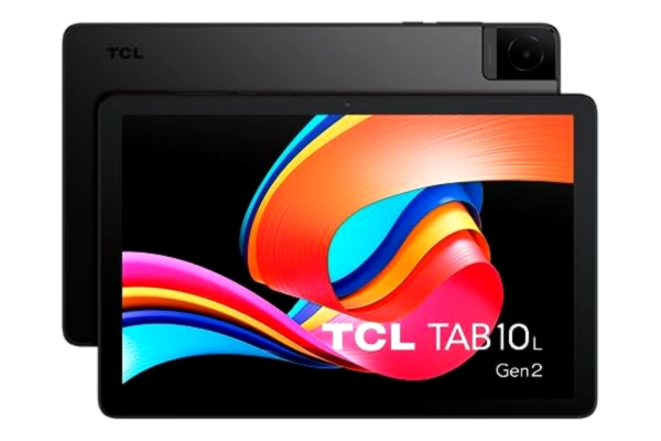 TCL  10 l generation, 2 GB WiFi, 10,1 tum HD-surfplatta, Quad-Core, 3 GB RAM, 32 GB minne, kan utökas till 128 GB av MicroSD, 6 000 mAh, batterifodral, transparent fodral, Android 13, grå