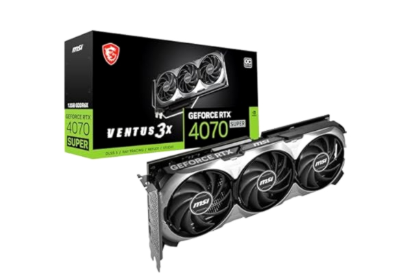 MSI  GeForce RTX 4070 SUPER VENTUS 3X OC - 12GB GDDR6X RAM - Näytönohjaimet