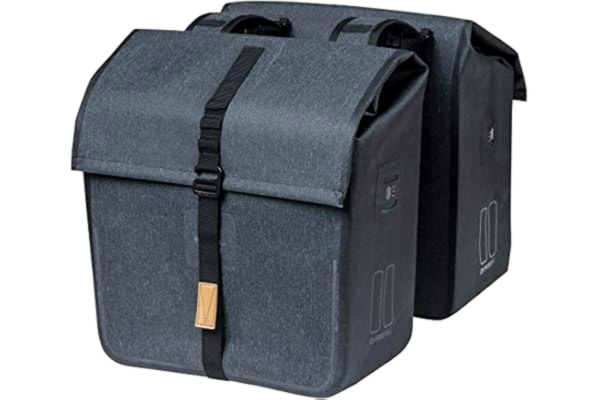 Basil  Double Bicycle Bag Urban Dry Charcoal Melee - 50 litrów
