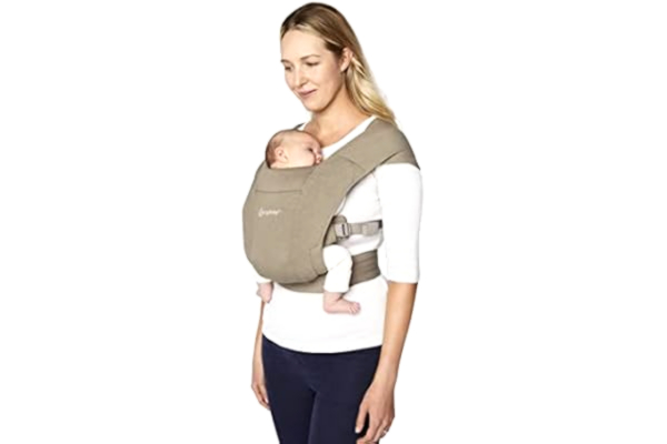 Ergobaby  Embrace, Ergonomisk Bärsele För Spädbarn, Stöttande Midjeband, Kompakt, Låg Vikt, Lättanvänd, Soft Olive