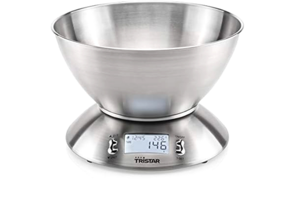 Tristar  Kw, 2436 Köksvåg, 5 kg, Rostfritt Stål