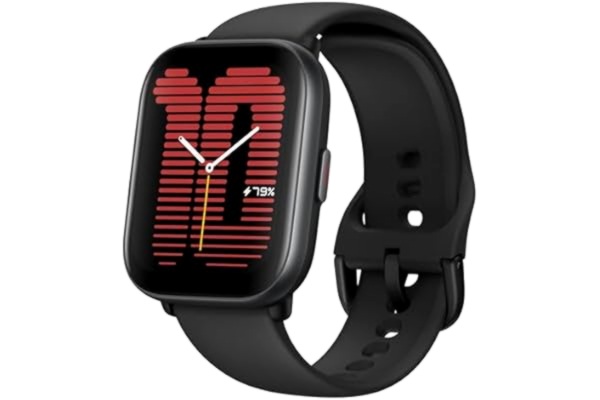 Amazfit  Active 42mm Smartwatch med Zepp Coach, Beredskap, GPS, Routenavigation, Bluetooth-Anruf, Musikspeicher, 14-Tage-Akku, fungerar med Alexa