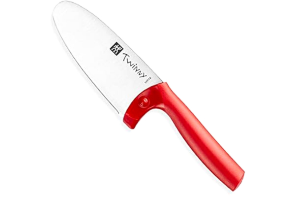 Zwilling ZWILLING Twinny Kinderkochmesser, 10 cm, Edelstahl, Abgerundete Klingenform, Kindgerechtes Design, Kunststoffgriff, Rot