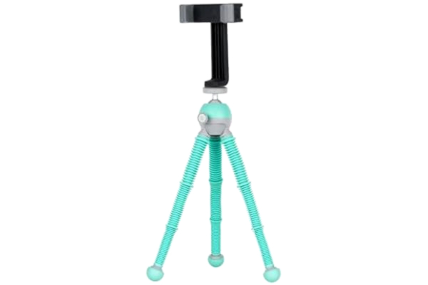 Joby JOBY PodZilla Medium Kit, flexibelt stativ med GripTight 360 telefonfäste, telefonstativ från skaparna av GorillaPod, kompatibel med iPhone, smartphones och actionkameror, upp till 1 kg, blågrön