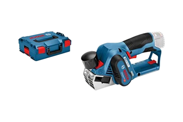 Bosch  Professional 12V System Akku Hobel GHO 12V-20 (Hobelbreite max. 56mm, inkl. 2x Hobelmesser 56 x 5,5 x 1,1 mm, ohne Akkus und Ladegerät, in L-BOXX 136)