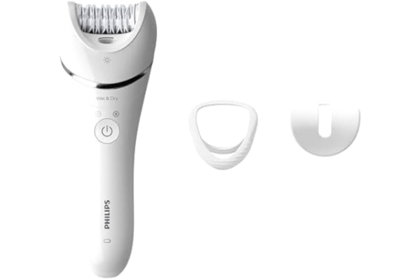 Philips  8000 BRE700/00 Trådlös, halkfri epilator med opti-ljus som kan användas både på torr och våt hud