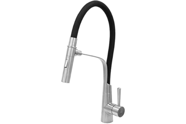 Strand  Stainless Varberg VAR-1401 1-grepps köksblandare, kökskran i Rosttfritt stål 304, köksarmatur med 2 stråltyper 8310759