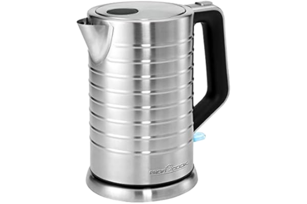 ProfiCook Vattenkokare - Vattenkokare - 1,7 l - 1850–2200 Watt - 360° roterande bas - Silverfärg - Profi Cook PC-WKS 1119