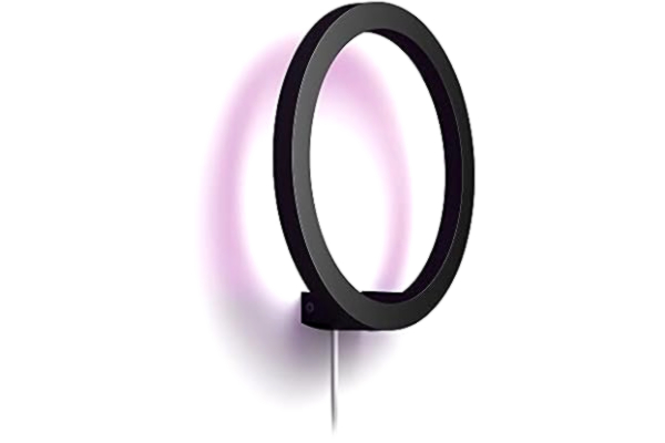 Philips  Hue Sana svart: Vägglampa, Philips Hue White and Color, Zigbee & BT, röststyrning via Amazon Alexa, Google Home, Siri