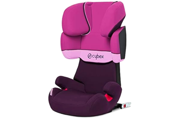 Cybex  Silver Solution X-Fix Child's Car Seat, High Back Booster, with Reclining Headrest, For Cars with and without ISOFIX, Group 2/3 (15-36 kg), From approx. 3 to 12 Years, Purple Rain